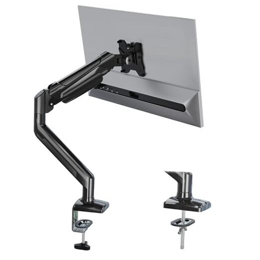 Single Monitor Desk Mount, 13 to 34 Inch Gas Spring Monitor Arm, Single Arm