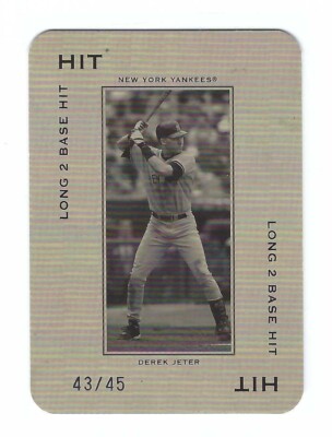 2005 Throwback Threads Long 2 Base Hit #PG-88 DEREK JETER /45