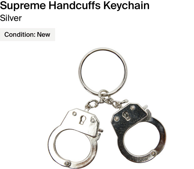 Supreme Handcuffs Keychain!!!FW17!!!BNIB!!!!!!100% Authentic Supreme Handcuffs Keychain!!!FW17!!!BNIB!!!!!!100% Authentic
