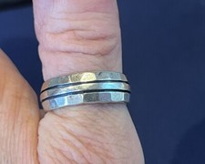 VINTAGE SOUTHWESTERN STERLING SILVER BAND RING SIZE 8.75 MEXICO 925