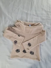 Frost Sweater Womens L Sweater Pullover Lambswool Angora Beaded Soft Knit Snow