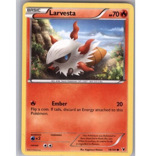 Larvesta 19/101 Common Noble Victories Pokemon Lightly Played
