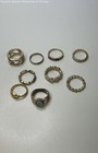 Costume Gold Tone Faux Stone Variety Ring Lot 22.0g — photo 1