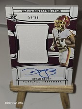 2021 Panini National Treasures Dyami Brown True Red On Card RPA /99 # 178🌱🔥📈