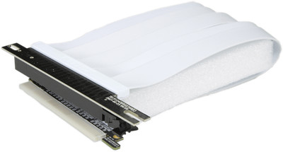 LINKUP Ultra PCIe 4.0 x16 Riser Cable Left angle 28 cm PCIE4EXT11SL-028-WH White