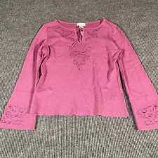 VTG Christopher Banks Sweater Womens Extra Large XL Embroidered Floral Casual