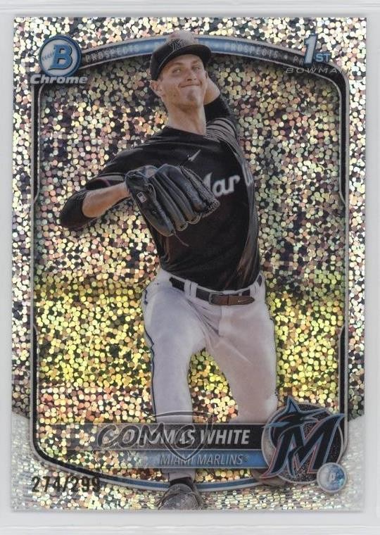 2025 Bowman Chrome Prospects Speckle Refractor 274/299 Thomas White #BCP-69 16wc