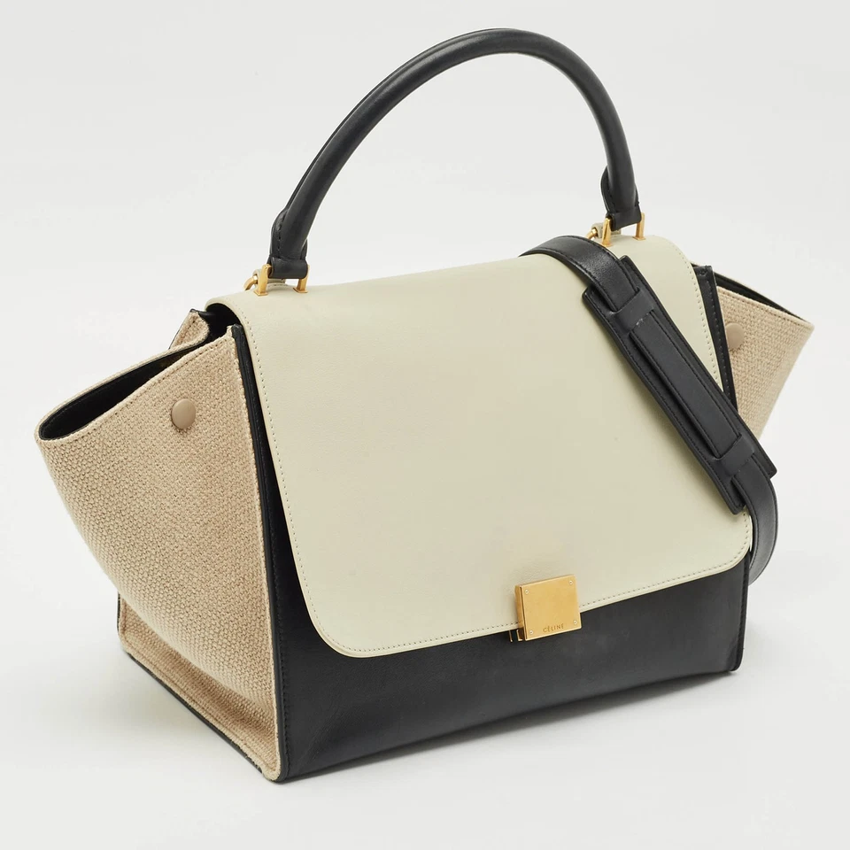 Bolso Trapecio Mediano Celine Tri Color Cuero y Lona Foto 3 de 4