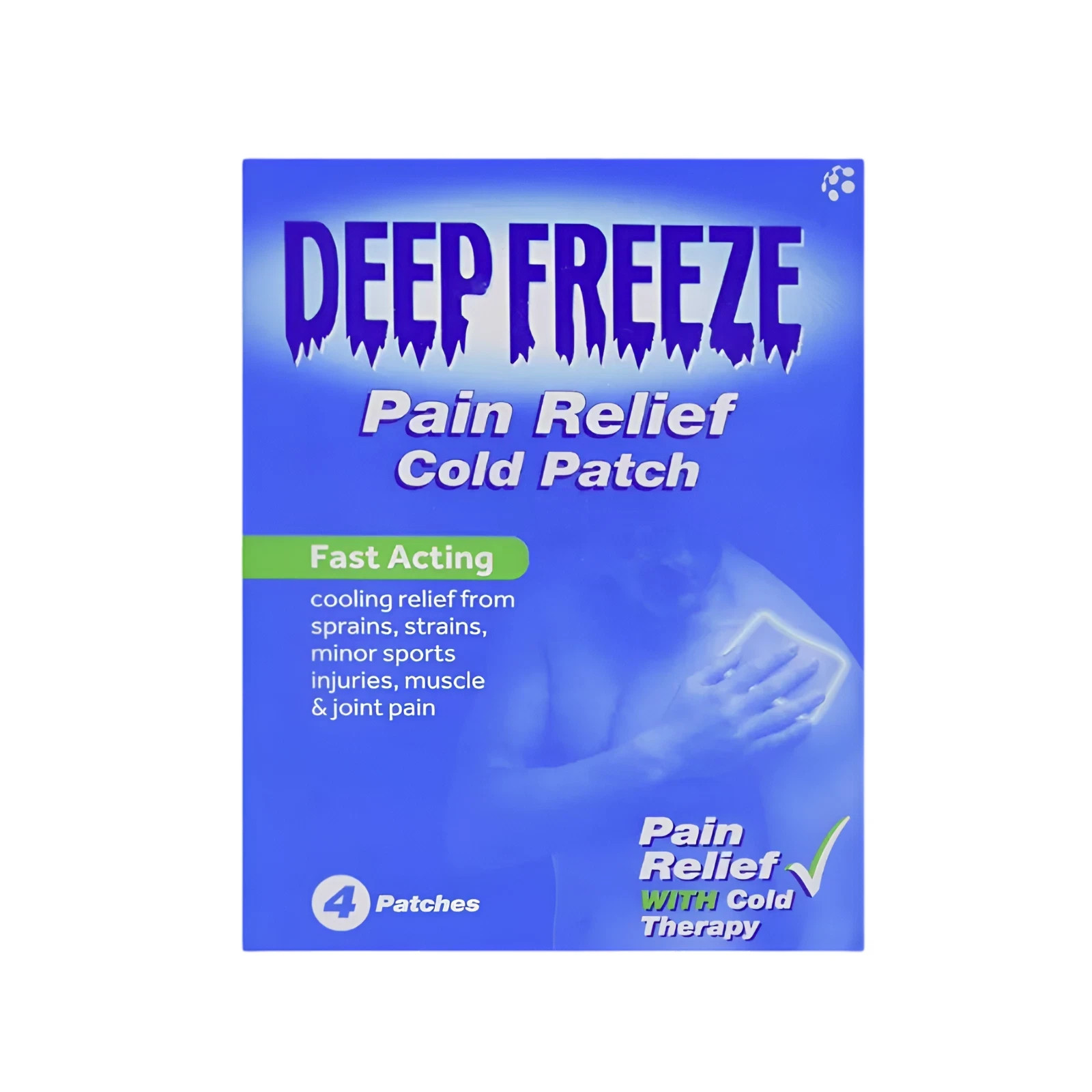 Deep Freeze Pain Relief - Muscle Back Pain Relief Pads - 4 Pads -