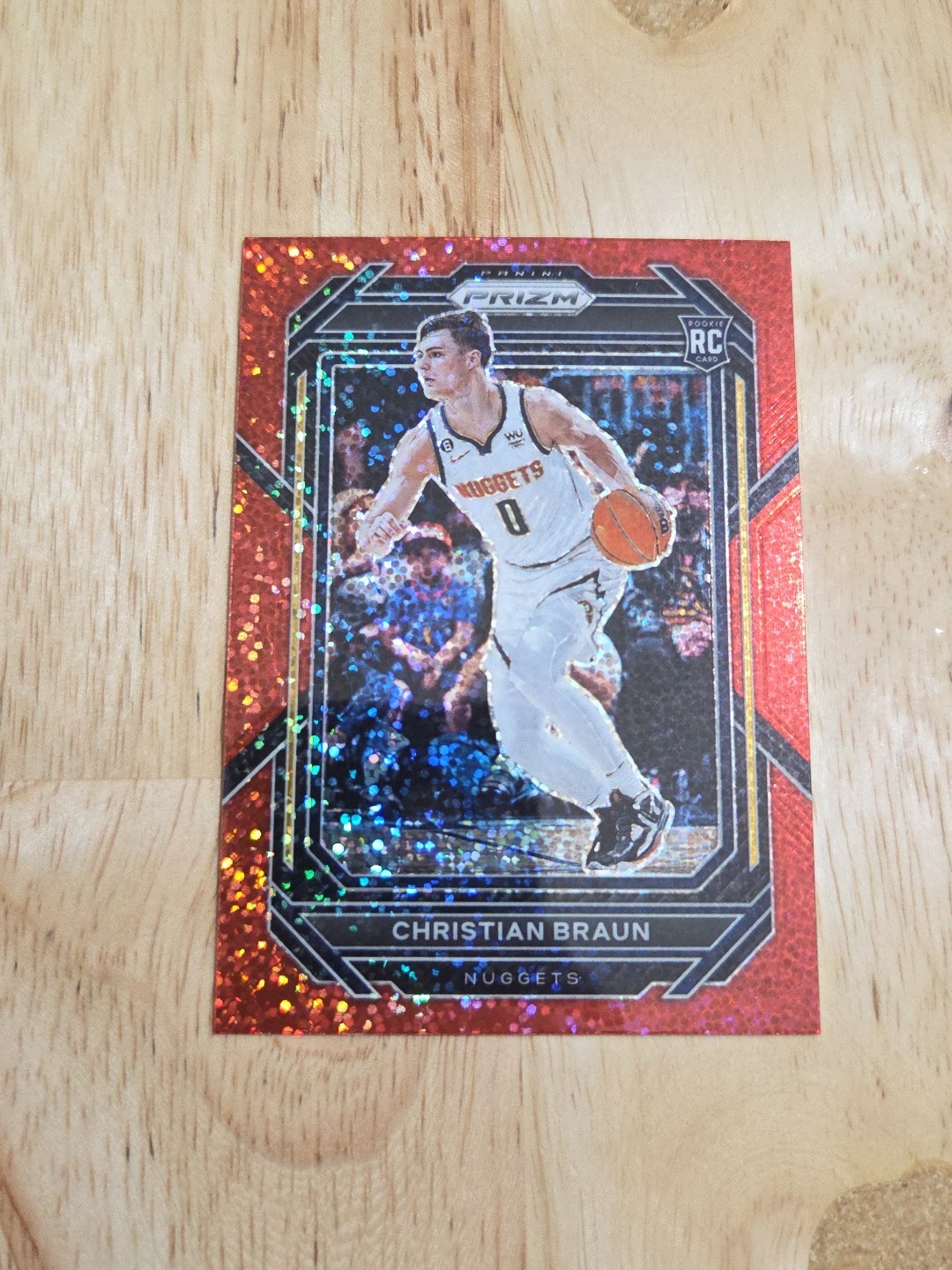 2022-23 Prizm CHRISTIAN BRAUN Red Sparkle Prizm #223 Rookie Nuggets SP