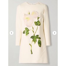 Oscar de la Renta Floral Wool blend crepe mini dress Size 8 NWOT $2,990