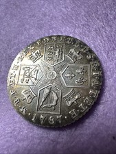 GEORGE III (1760-1820). SILVER SHILLING. DATED 1787. Diameter. Excellent grade.