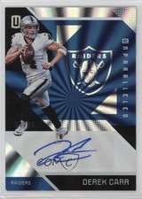 2016 Panini Unparalleled Blue Auto 34/49 Derek Carr #67 Auto 2t7