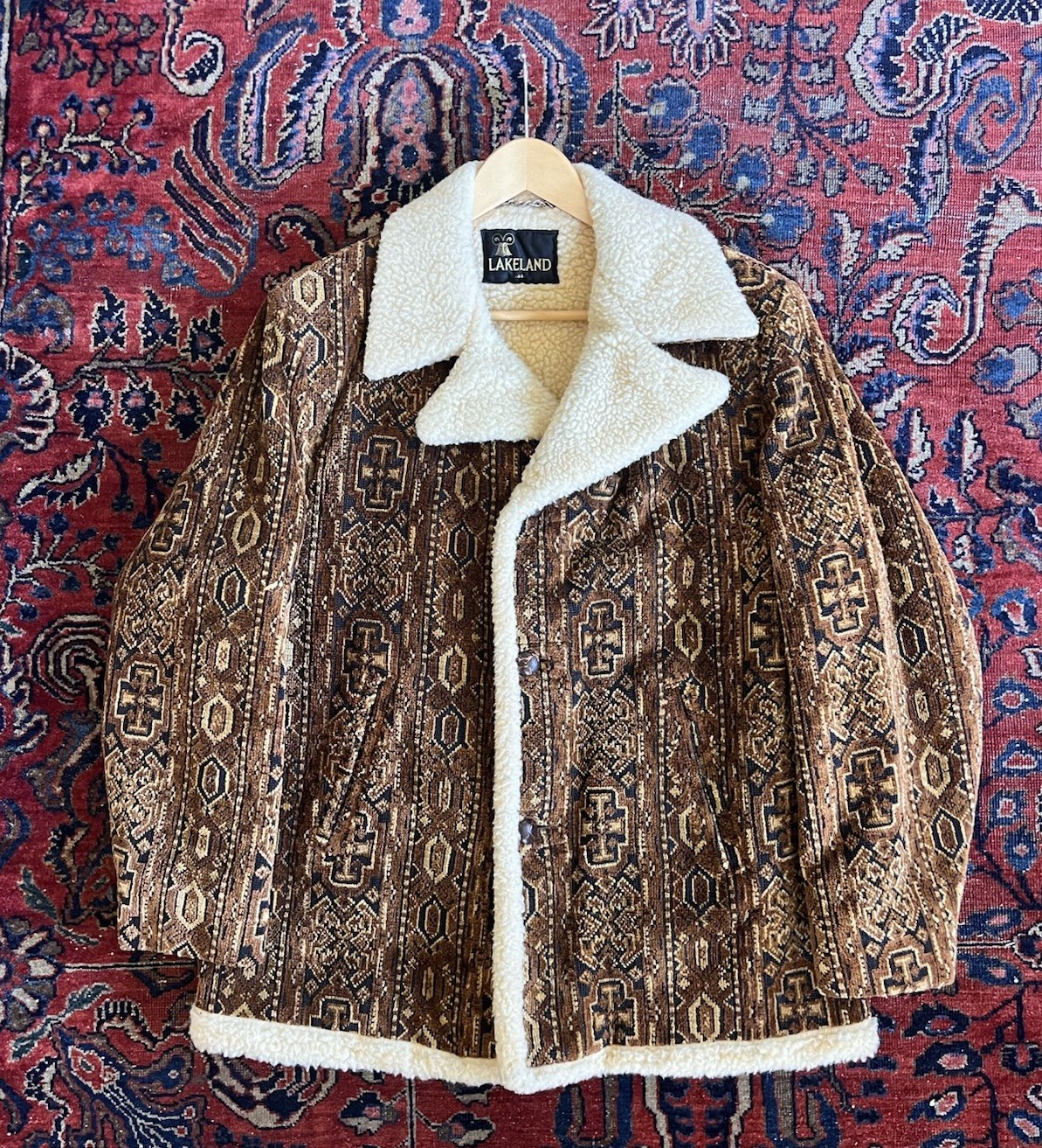 Vintage Lakeland Rug/ Tapestry Jacket Sz 44 Excel… - image 5