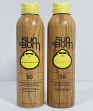 New Lot Of 2 Sun Bum Original SPF 50 Sunscreen Spray, 6 oz Each, Exp. 09/2027