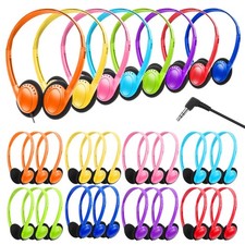 Classroom Headphones Bulk 50 Pack for Kids School Students, Wholesale Wired E...
