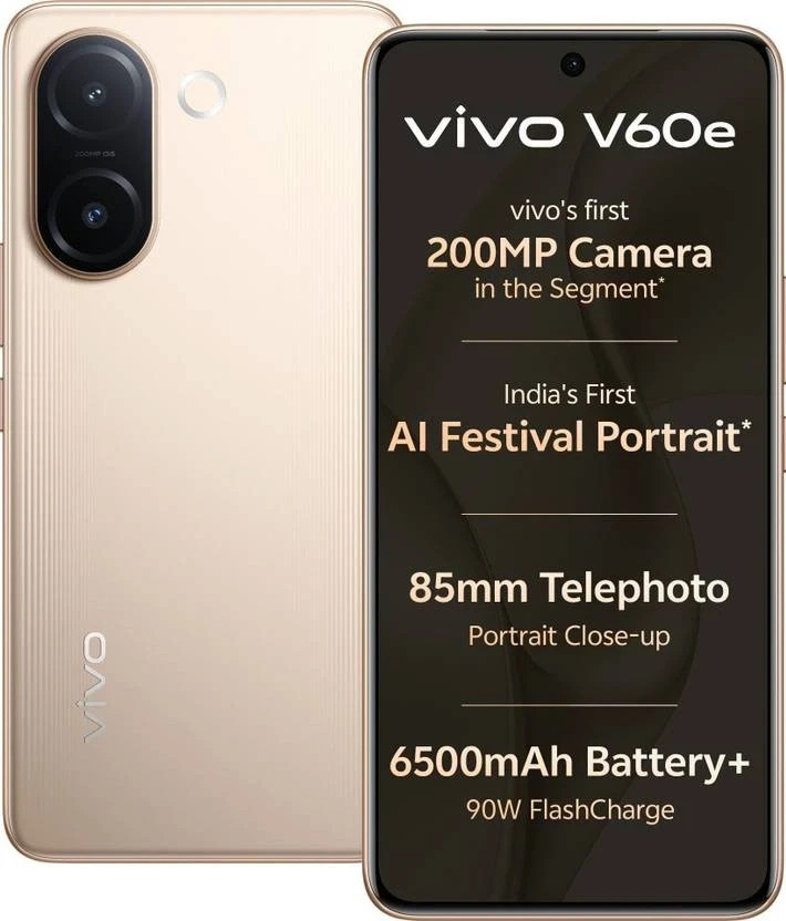 vivo V60e (Gold, 256GB 8GB RAM) Dimensity 7360-Turbo Processor