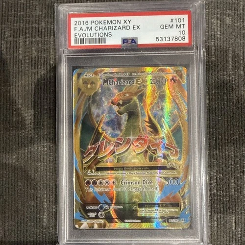 PSA 10 M Charizard EX FA 101/108 XY Evolutions Pokemon Full Art