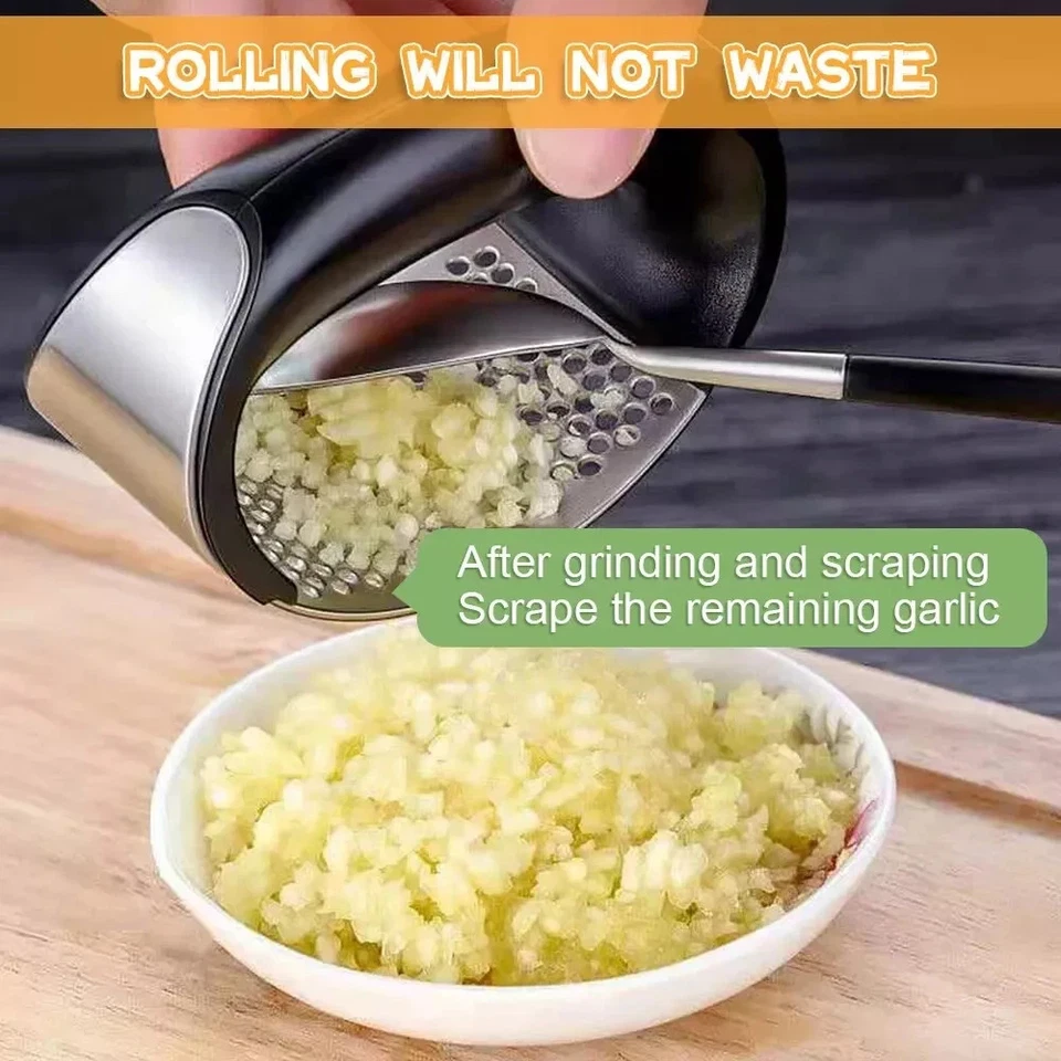 Stainless Steel Manual Garlic Press Crusher Squeezer Masher Kitchen Tools NEW - Image 3 of 4