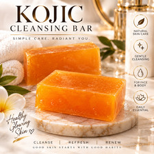 KOJIC BRIGHTENING SOAP BAR Face Body Cleansing Bar Secret White Skincare