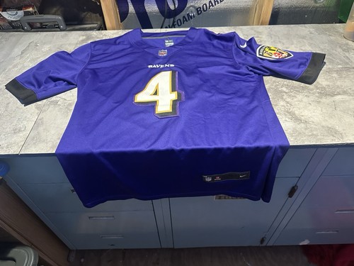 NWOT Youth XXXL Baltimore Ravens Zay Flowers #4 Purple Jersey. - Picture 3 of 3