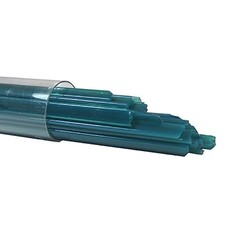 Oceanside Noodles Approx.3/16"W.x17"L. Peacock Green Opal 5OZ. Tube 96 COE.