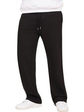 Mens Fleece Open Hem Bottoms Track Pants Casual Joggers Jogging Trousers S-5XL