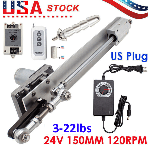 Reciprocating Linear Actuator Motor 24V 150MM 6" 120RPM Controller DIY w/ Remote - Picture 1 of 14