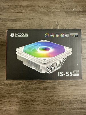 ID-COOLING IS-55 ARGB White CPU Cooler  Fan Heatsink 120mm for LGA1700 AM4 AM5