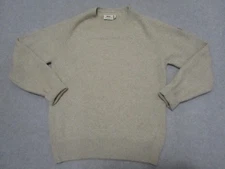 Fjallraven Sweater Men's Large Beige Greenland Re-Wool Knit Crewneck Outdoor
