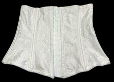 Curvation Underbust Corset Bustier Women XL White Shapewear Floral Lace Bridal