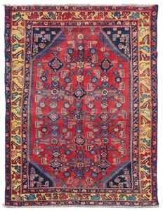 Amazing Hand Knotted Vintage Tribal Hamidoun Wool Area Rug 6.5 x 4.1 Ft