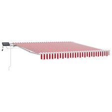 Image of Manual Retractable Awning Shelter Outdoor Awning Folding Arm with LED vidaXL