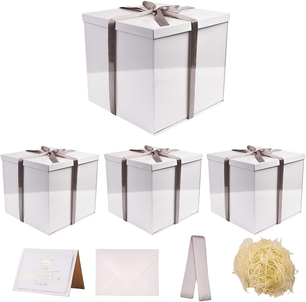 With Lid 12x12x11 Inch,black Gift Boxes For Presents Packagi