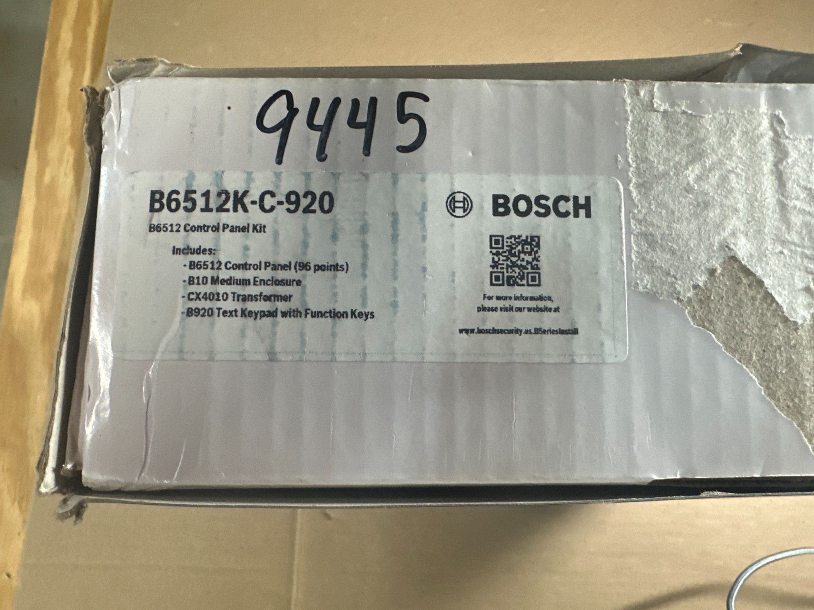 BOSCH B SERIES CONTROL PANEL KIT B6512K-C-920 COMES WITH ALL IN PICTURES