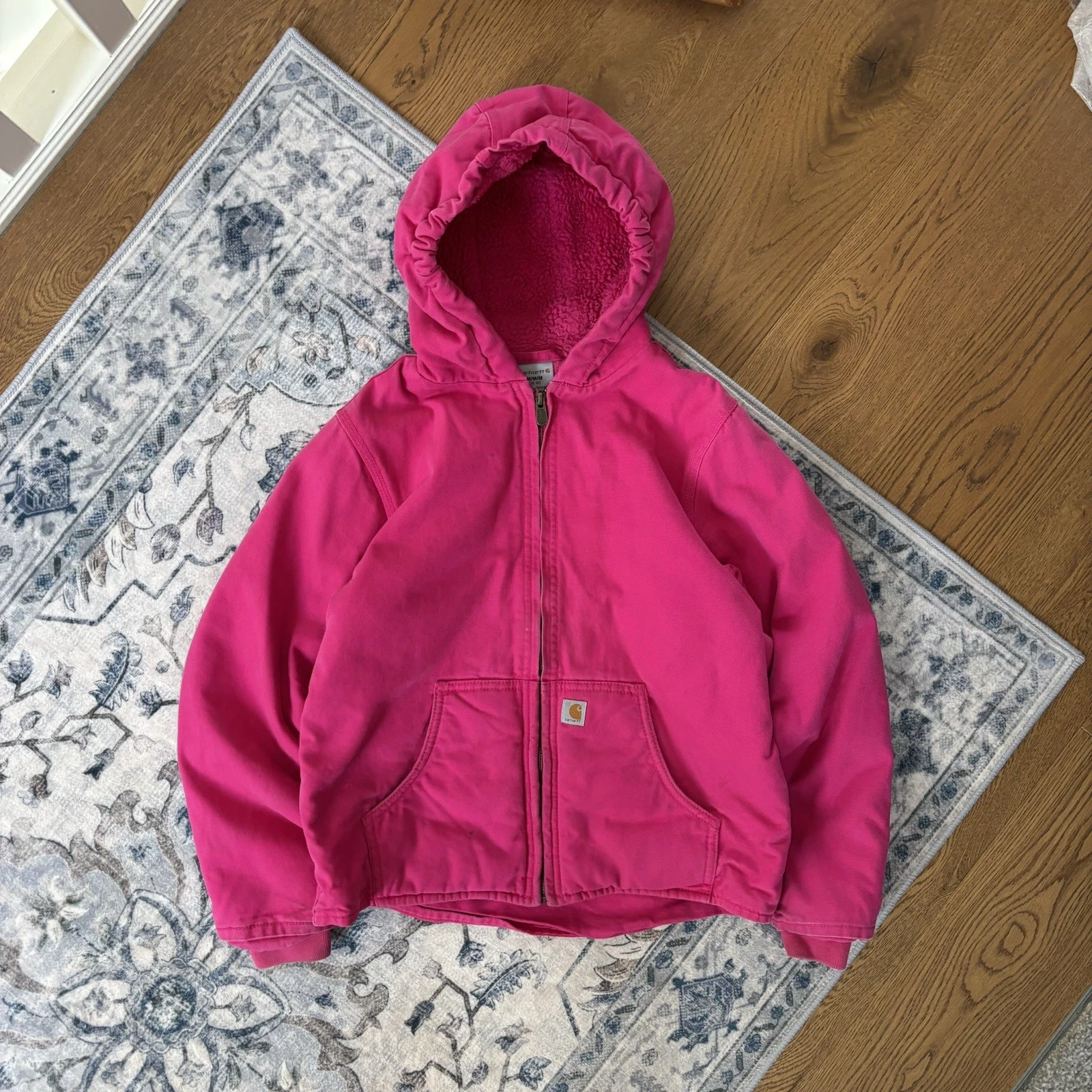 Carhartt Pink Hooded Workwear Style Jacket Girls M 10/12 Years
Opens in a new window or tab