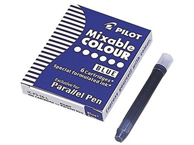PILOT Tintenpatronen für Füllhalter Parallel Pen blau (6 Patronen)