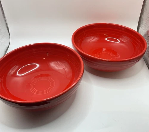 FIESTA  Soup Bowl scarlet red  Set of 2 Food Safe