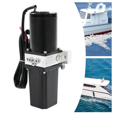 #ad 300W Hydraulic Power Unit Motor Reservoir Pump 12V Hydraulic Pump Black 2800 RPM $190.18