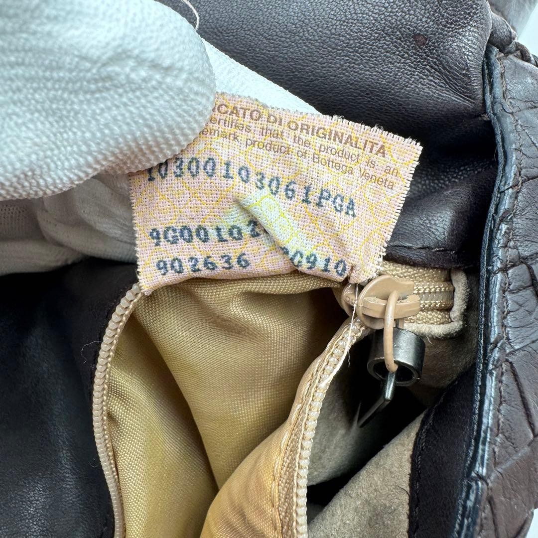 Bottega Veneta Brown All-Leather Shoulder Bag Adjustable Strap Authentic Used thumbnail 16