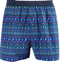 Club Room Men's 1 pack Patterned Solid Boxer Shorts, Navy, Large