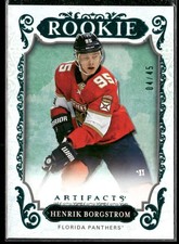 2018-19 Upper Deck Artifacts Henrik Borgstrom Aqua RC /45 #170 Florida Panthers