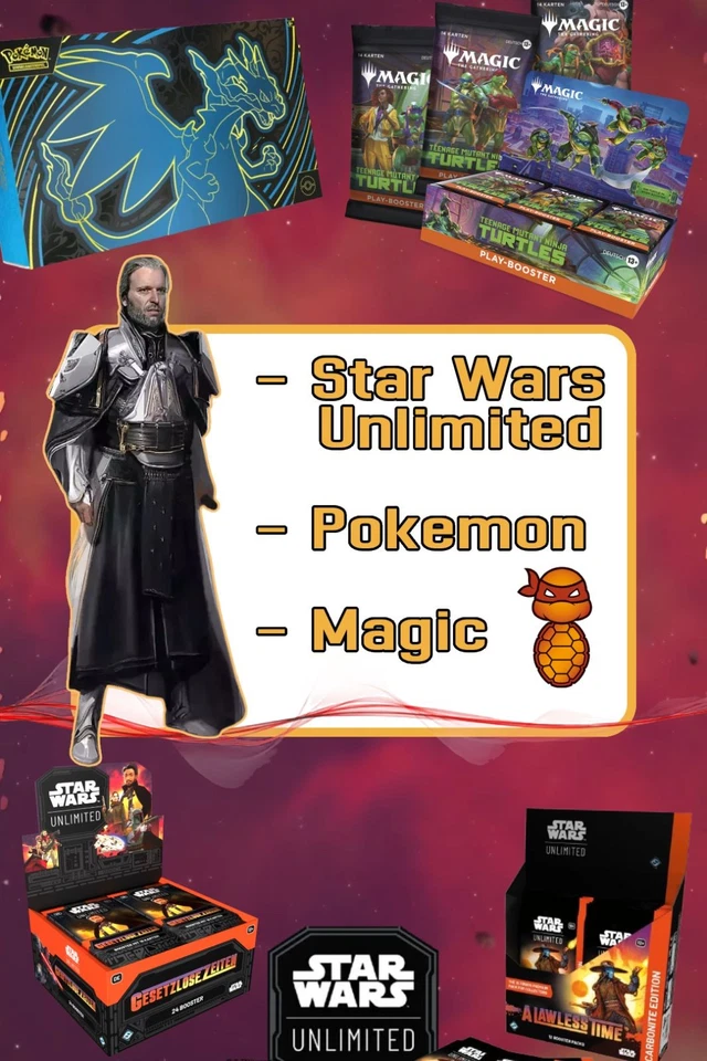 🔥1h Rippen und free shippen 🤣 PKM , Magic Turtles & Star Wars Unlimited❤️