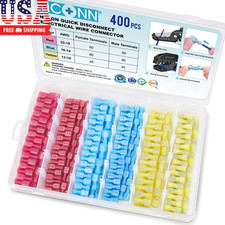 400 Pcs Nylon Spade Quick Disconnect Connectors Kit, Electrical Insulated Termin