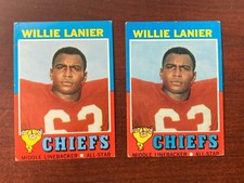 A Lot Of 1971 Topps Football Rookie Cards Willie Lanier Chiefs