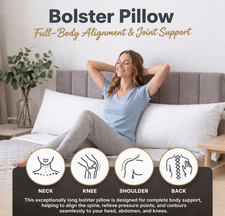Bolster Pillows Hollowfiber Filled Orthopaedic Long Body Cushions Legs Support