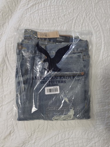 NEW American Eagle Outfitters 36x32 Jeans Destroyed Core Flex Slim Straight NWT