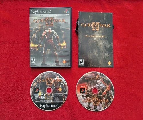 God of War ll 2 Sony PlayStation 2 PS2 Game Black Label w/ Manual. TESTED WORKS