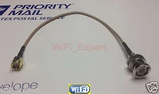 RG316 LOW LOSS COAX RF CABLE SMA MALE TO BNC M/F STRAIGHT ANGLED 4-20" USA