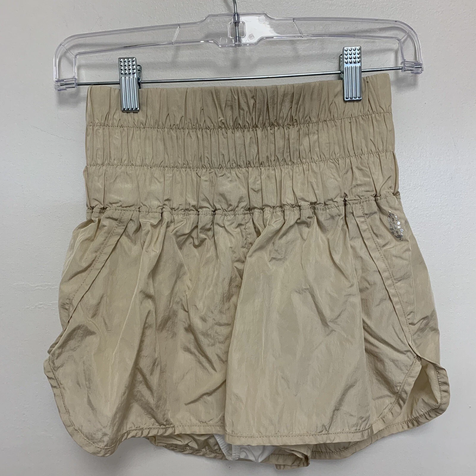 free-people-movement light khaki shorts